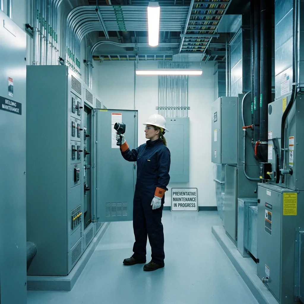 Trabajadores realizando mantenimiento